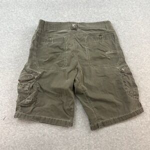 Kuhl Men's Hiking Cotton Cargo Shorts Patina Dye Zip Pockets Size 36 Brown Green